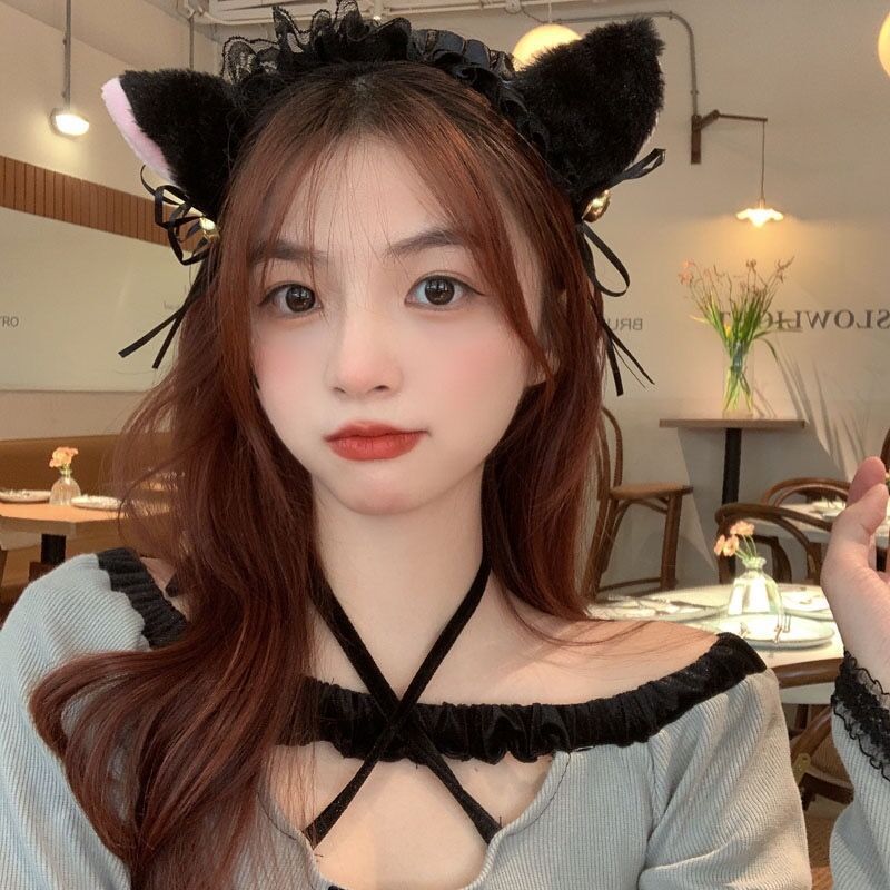 1 pcsCat Headband Light Up Lace Cat Headband Ear Cosplay Costume for Party — image 1