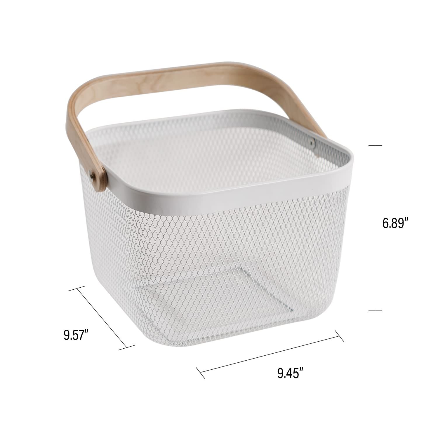 Metal Mesh Steel Basket, Garden Harvest Basket for Gathering Vegetables Square view 4