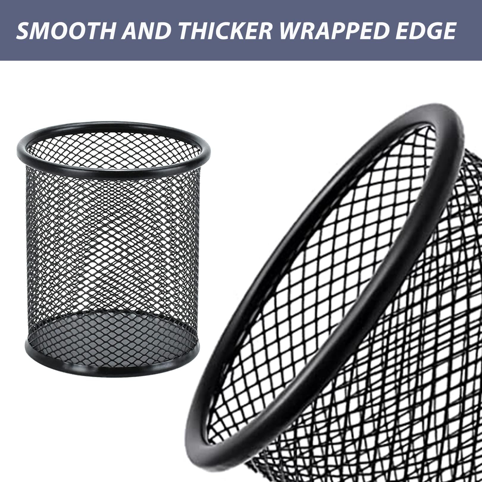 Pen Holder Desktop Pencil Organizer Metal Mesh Pen Cup Paper Clip Holder Memo view 4