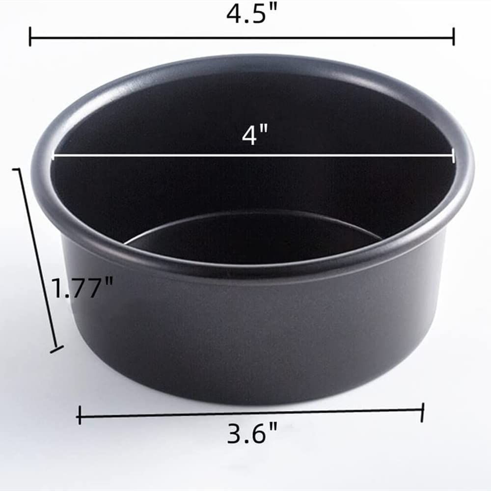 3 Pack black Cake Pan, mini cake pan, round aluminum cake pan, used for family view 3