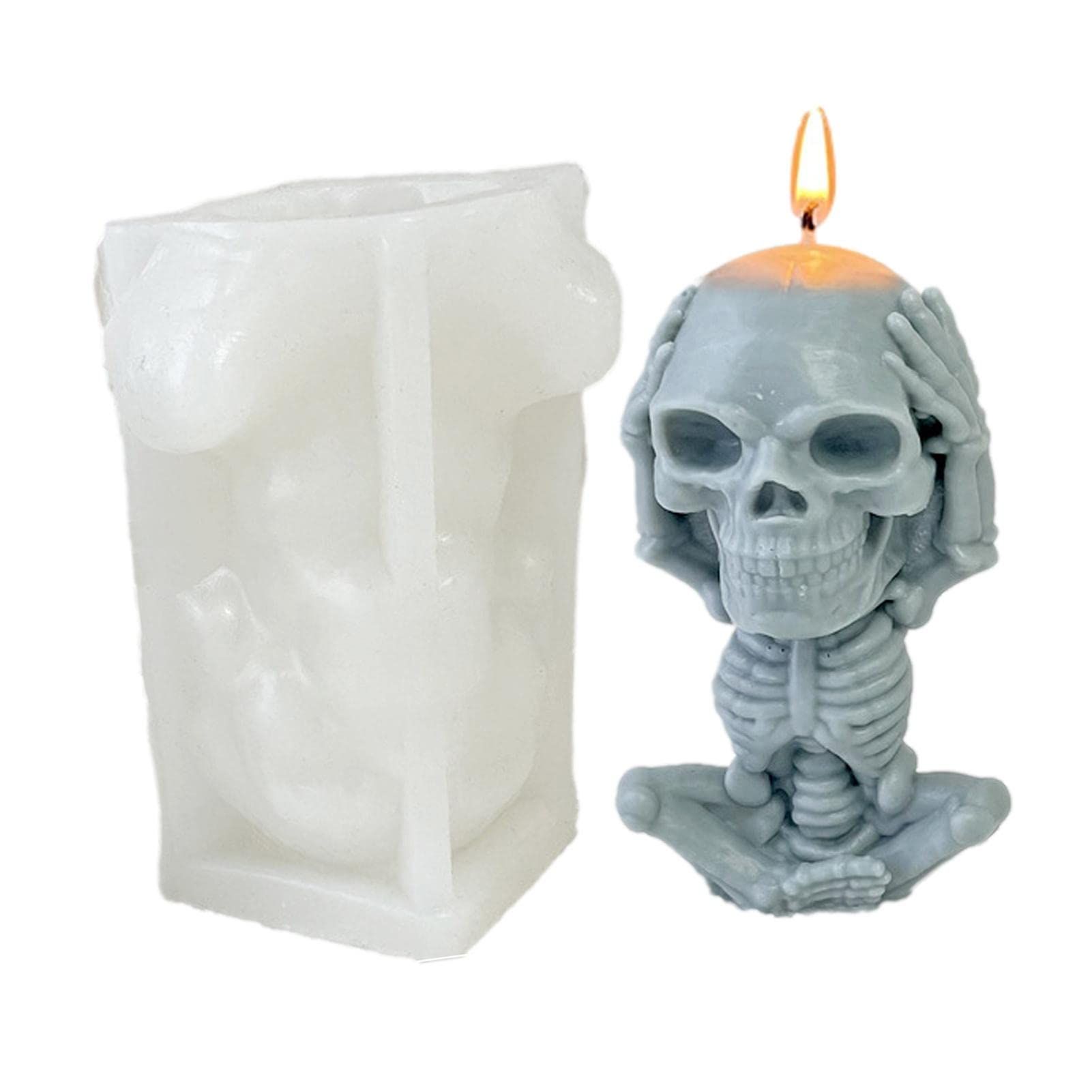 3D Skull Silicone Candle Mold
