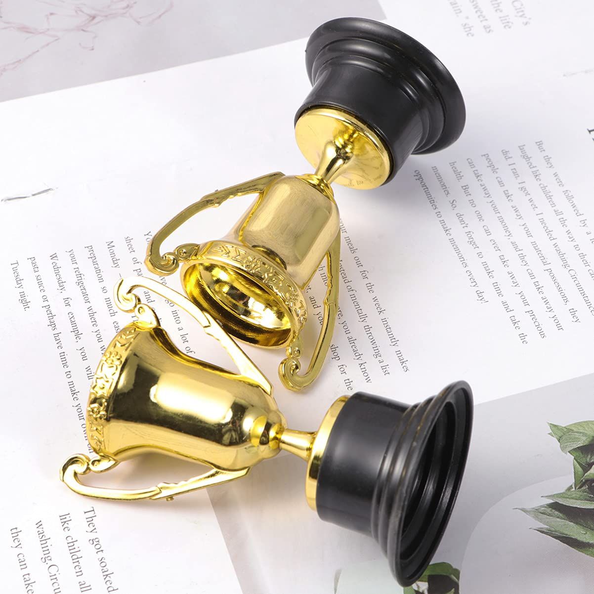 Mini Trophy Awards: 8Pcs Mini Trophies for Kid Awards Plastic Golden Reward view 4