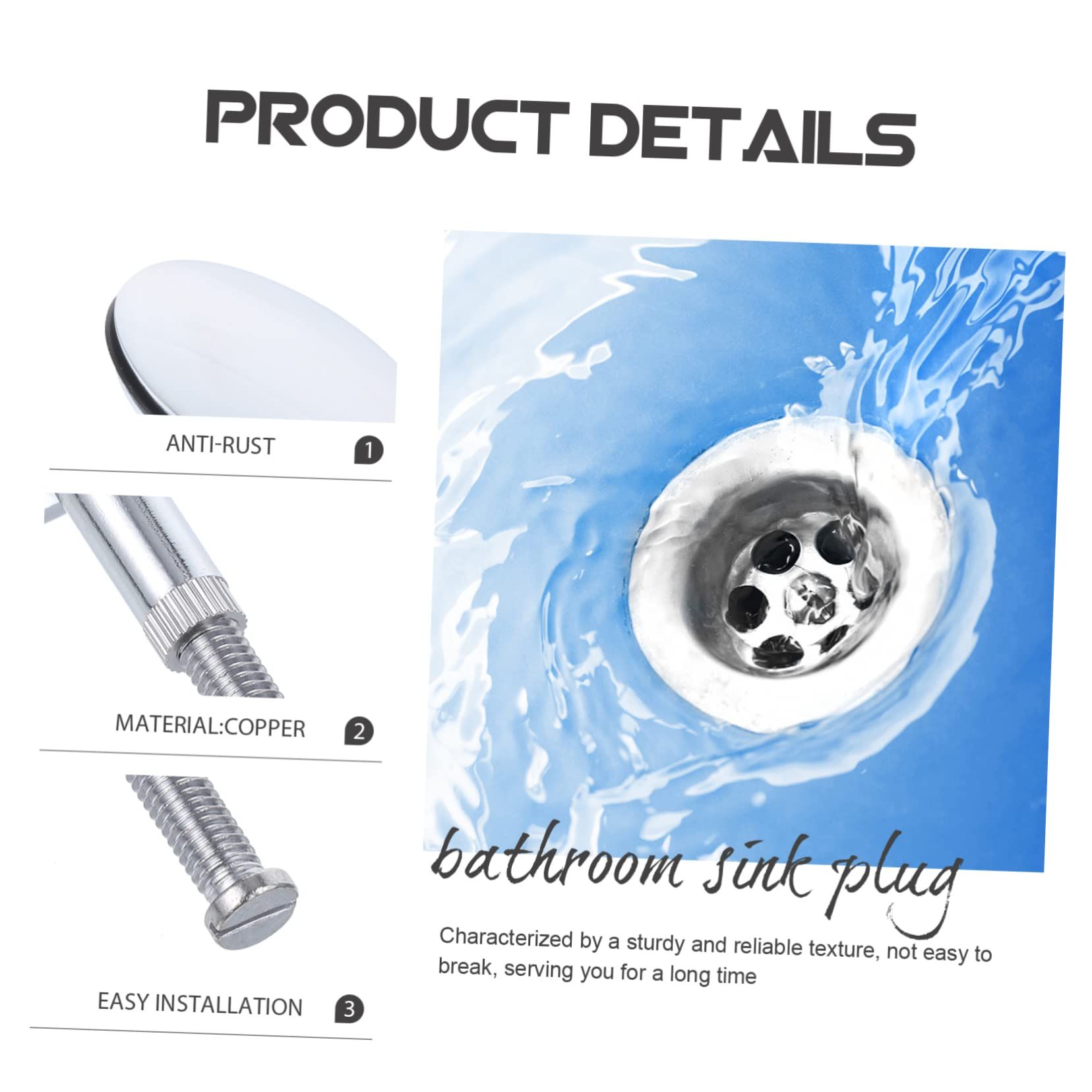 Bathtub Cover Copper Equipment Overflow Bathtub Cover Plug Spiral Copper view 3