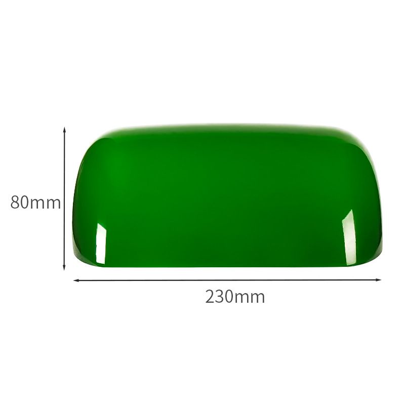 Table Lamp Replacement Shade Retro Green Glass Lampshade Square Vintage Desk view 3