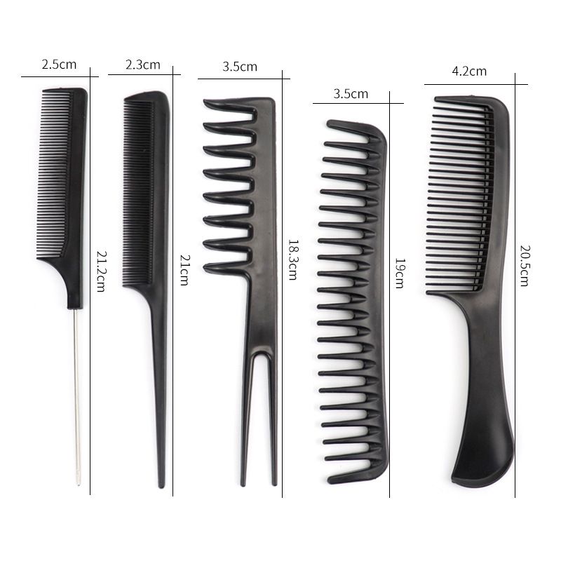 10pcs / Set Professional Hair Combs Plastic Styling Combs Set Hair Care Tool view 2