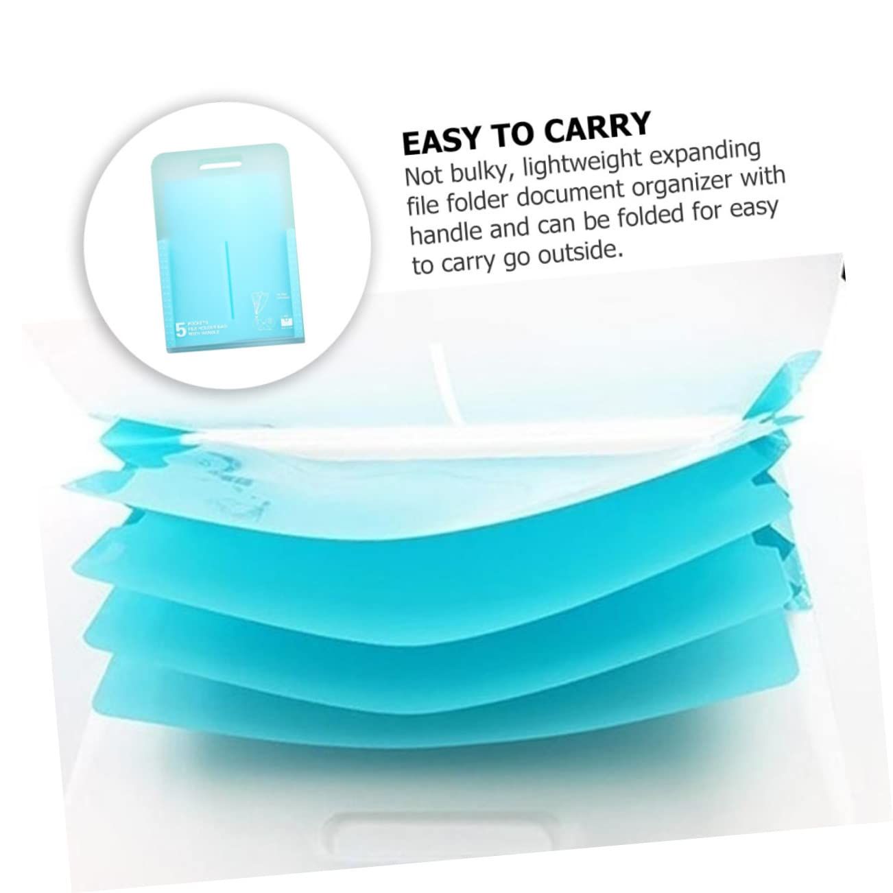 3pcs File Holder Fireproof File Folders Expanding File Pockets Receipt Plastic view 3
