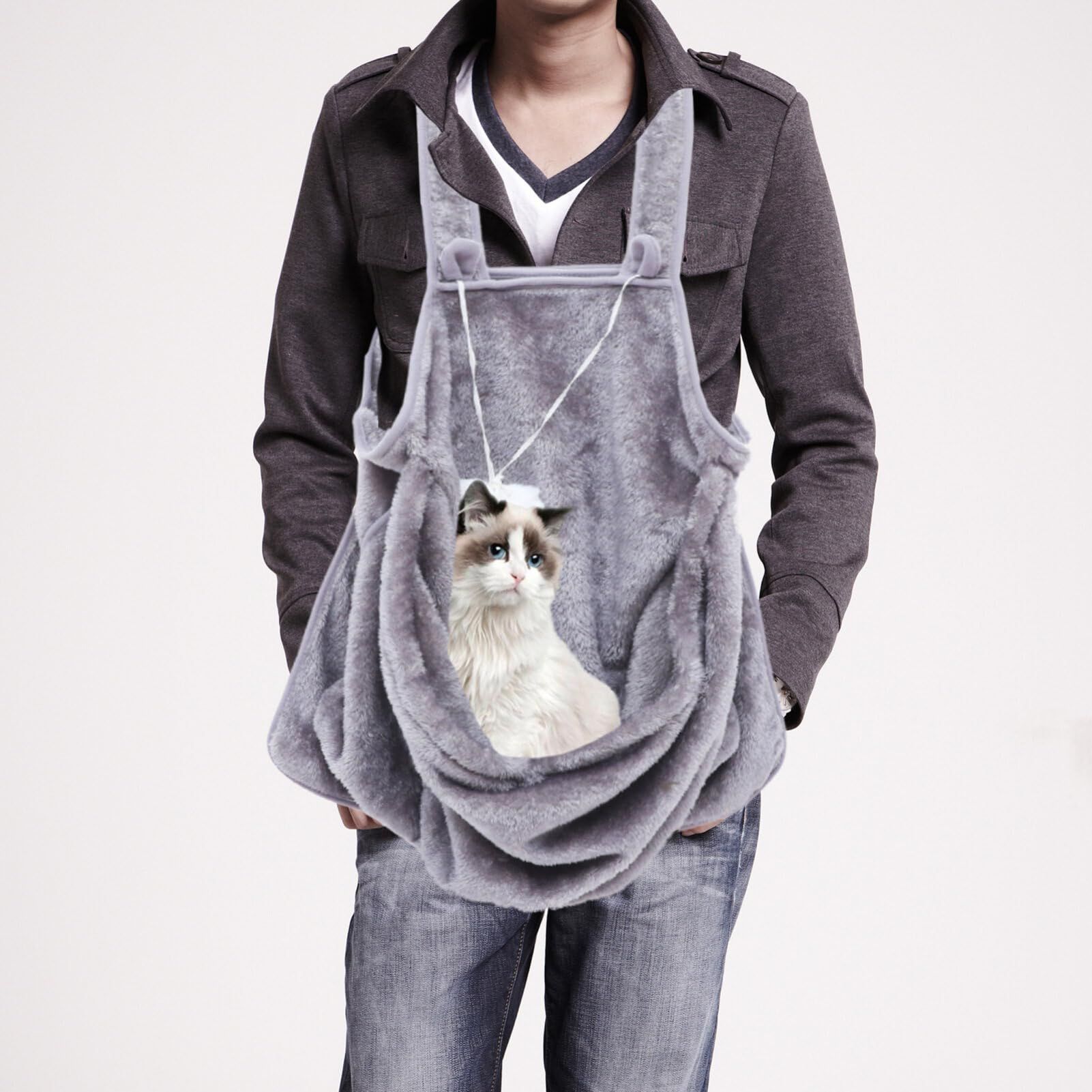 Carrier Bag Cat Accompany Carrier Bag Portable Outdoor Chest Apron Pouch Warm view 2