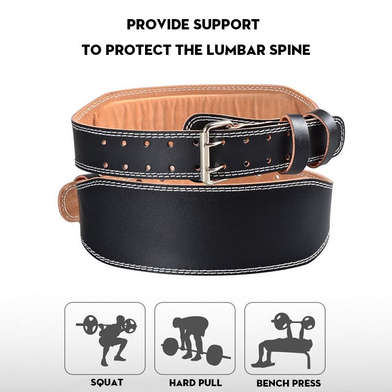 Leather Protective Back Strap Weight Lifting Belt Custom Weightlifting Belt view 2