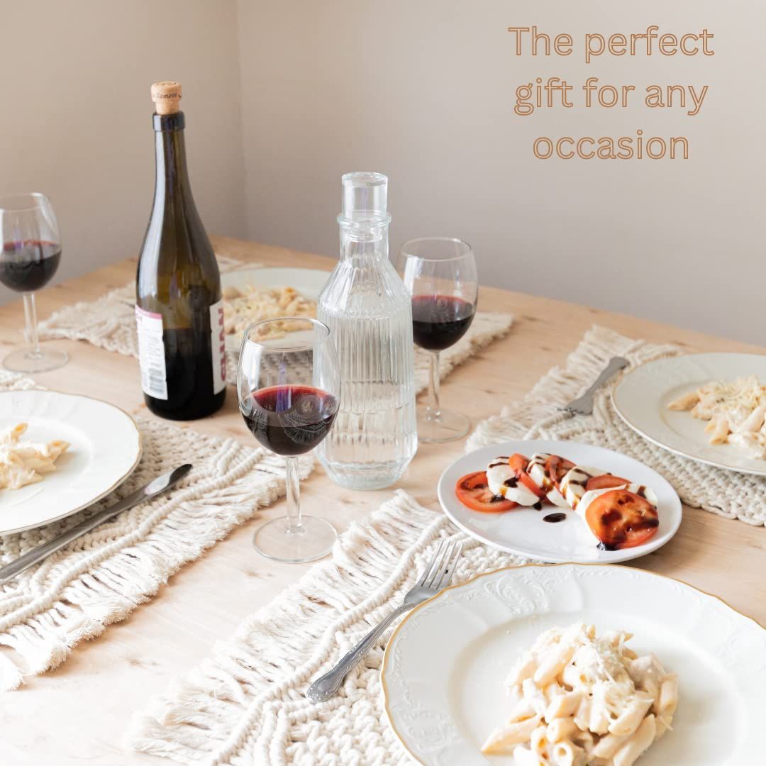 Placemats Set of 4 - Handmade Cotton Woven Boho Placemats - Modern Farmhouse view 5