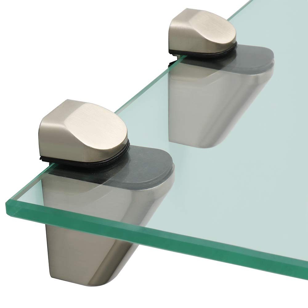 2 Pcs Adjustable Brackets Board/Glass Shelf Bracket Wall Mount Support Shelves view 2