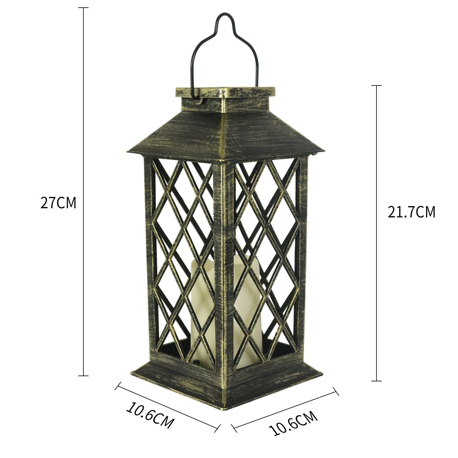 2Pack Solar Lantern , Outdoor Garden Hanging Lanterns, 3X Longer Waterproof view 4