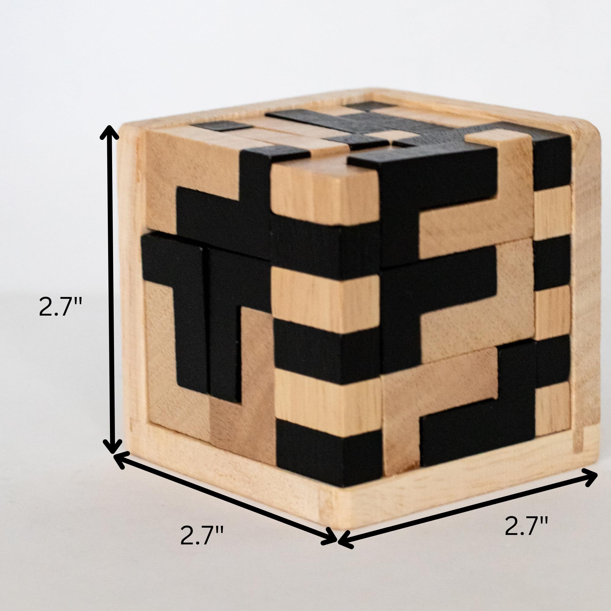 Wooden Brain Teaser Puzzle Cube: Cool Office Gadgets for Desk view 2