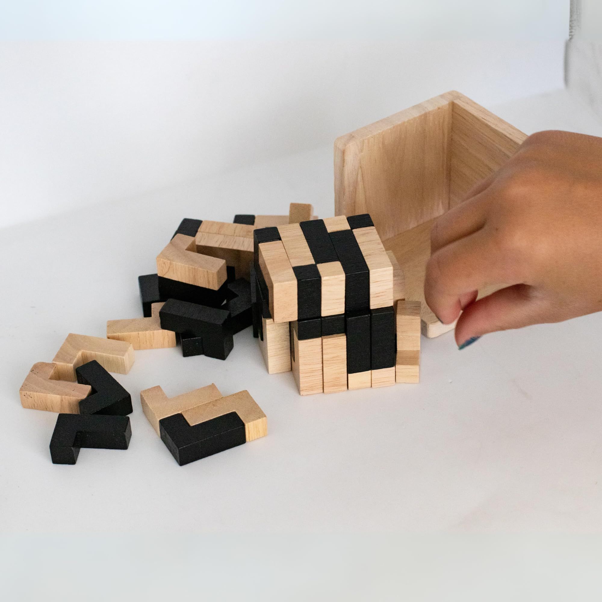 Wooden Brain Teaser Puzzle Cube: Cool Office Gadgets for Desk view 4