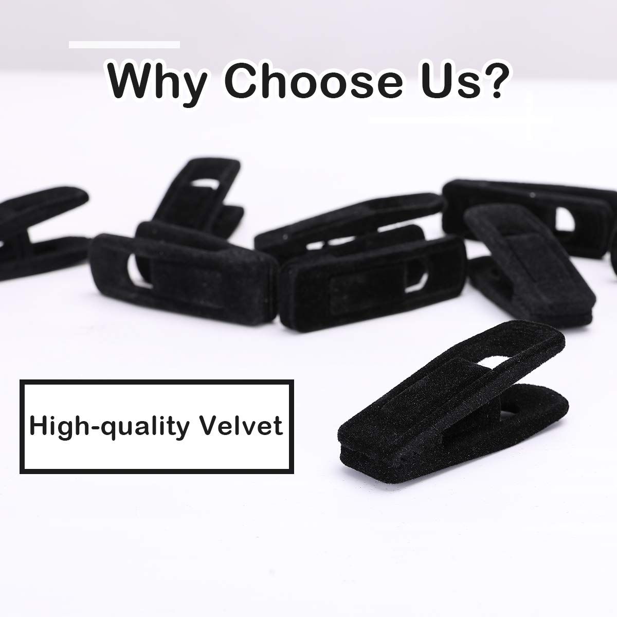 Thin Velvet Hangers Clips view 3