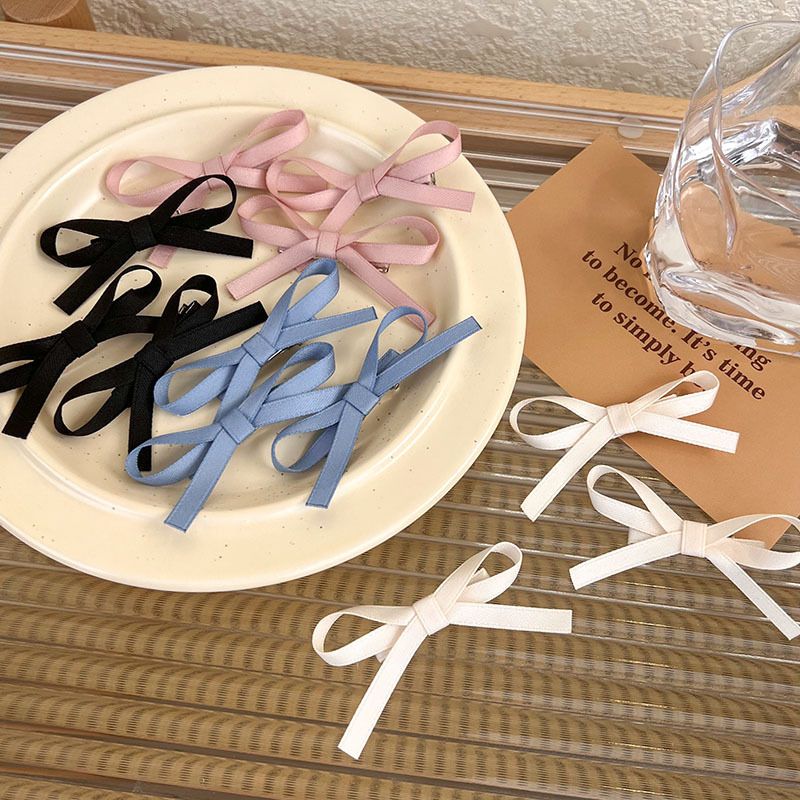 Hair Ribbon 12PCS Hair bows Clips Bowknot Satin Hair Ribbon for Women Girls view 4