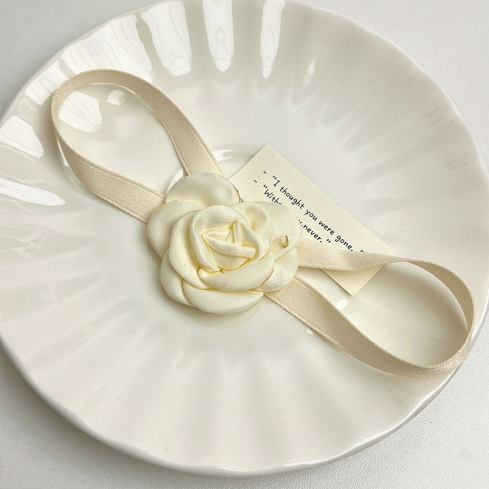 2PCS Flower Choker Necklaces for Women Rose Choker Necklace Rosette Camellia view 5