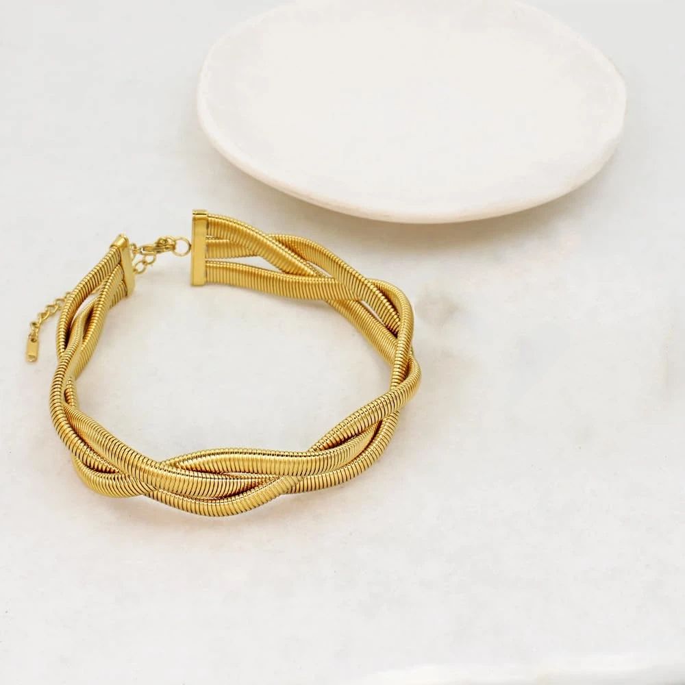 African Necklaces for Women Chunky Gold Choker Necklace Statement Egyptian view 3