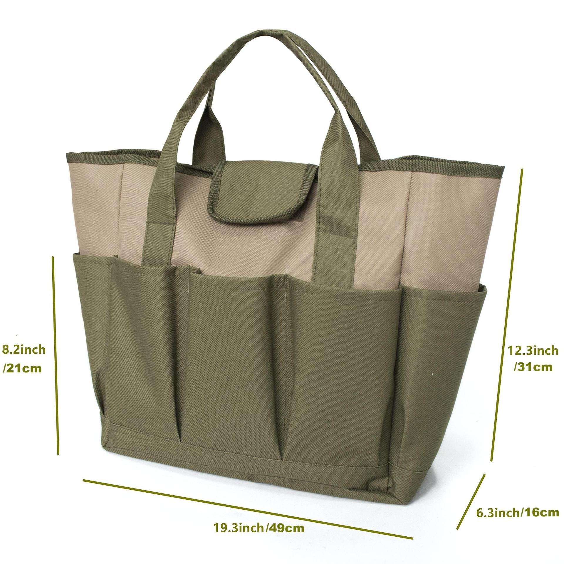 Garden Tool Bag, Gardening Tote With Pockets Canvas Heavy-duty Large Organizer view 4