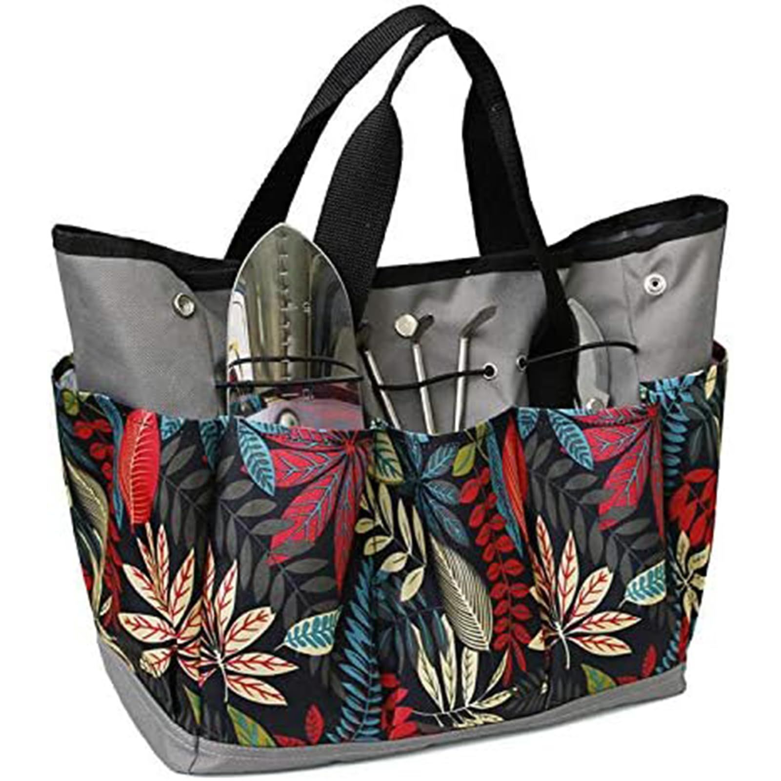 Garden Tool Bag, Garden Tote Storage Bag with 8 Pockets, Women Men Garden