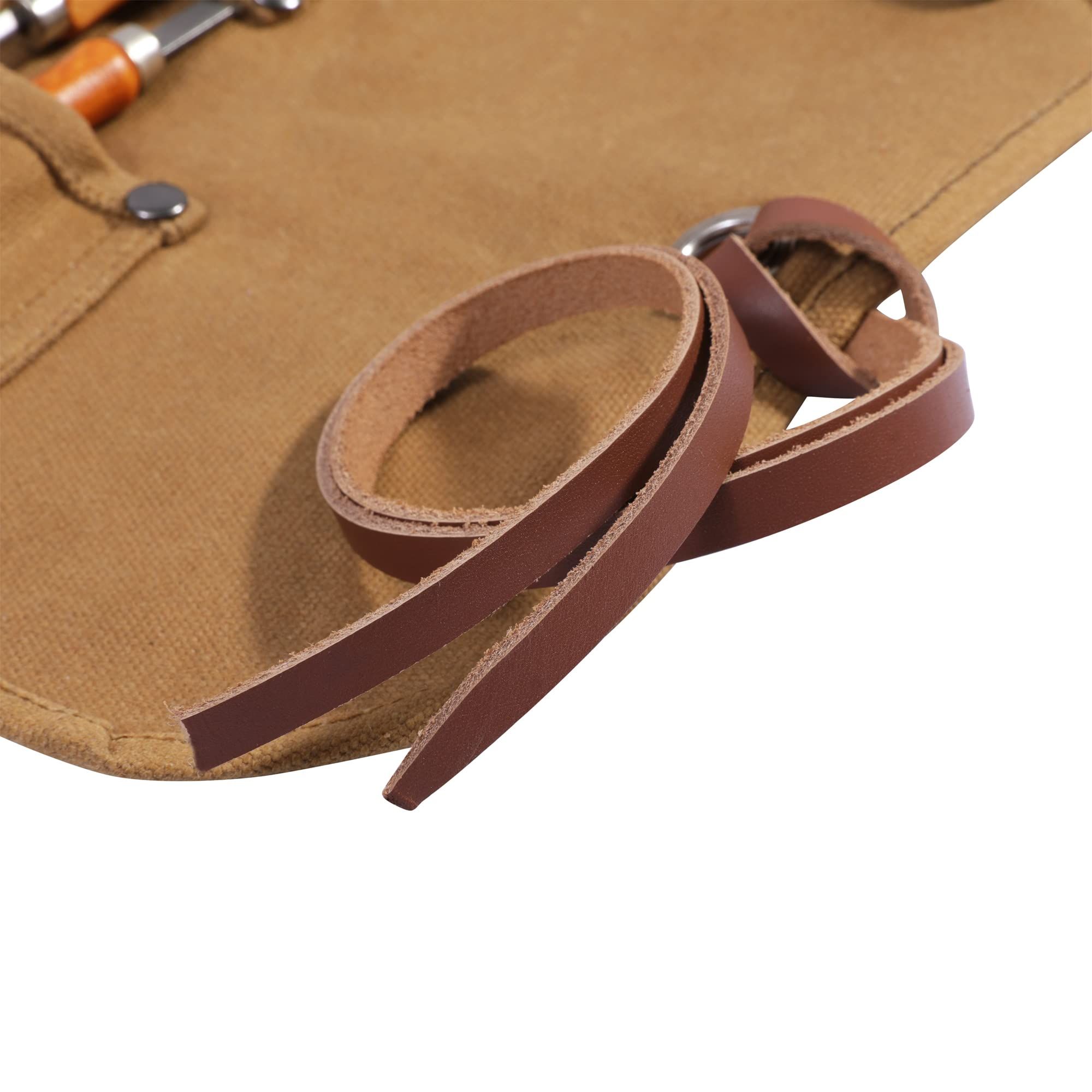 1 pcs Tool Roll, Heavy Duty Small Tool Bag Tool Pouch for Chisels, Hammers view 5