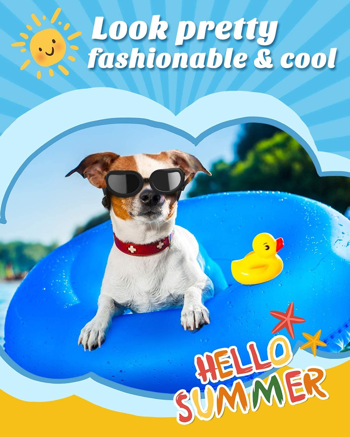 Dog Sunglasses Small Breed Dogs Goggles UV Protection view 5