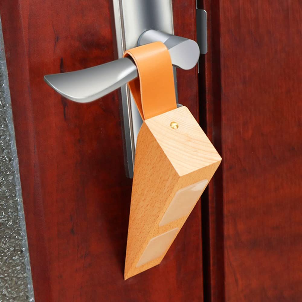 Wood Door Stopper, Solid Wooden Non-Slip Door Wedges, Sturdy and Durable Door view 4