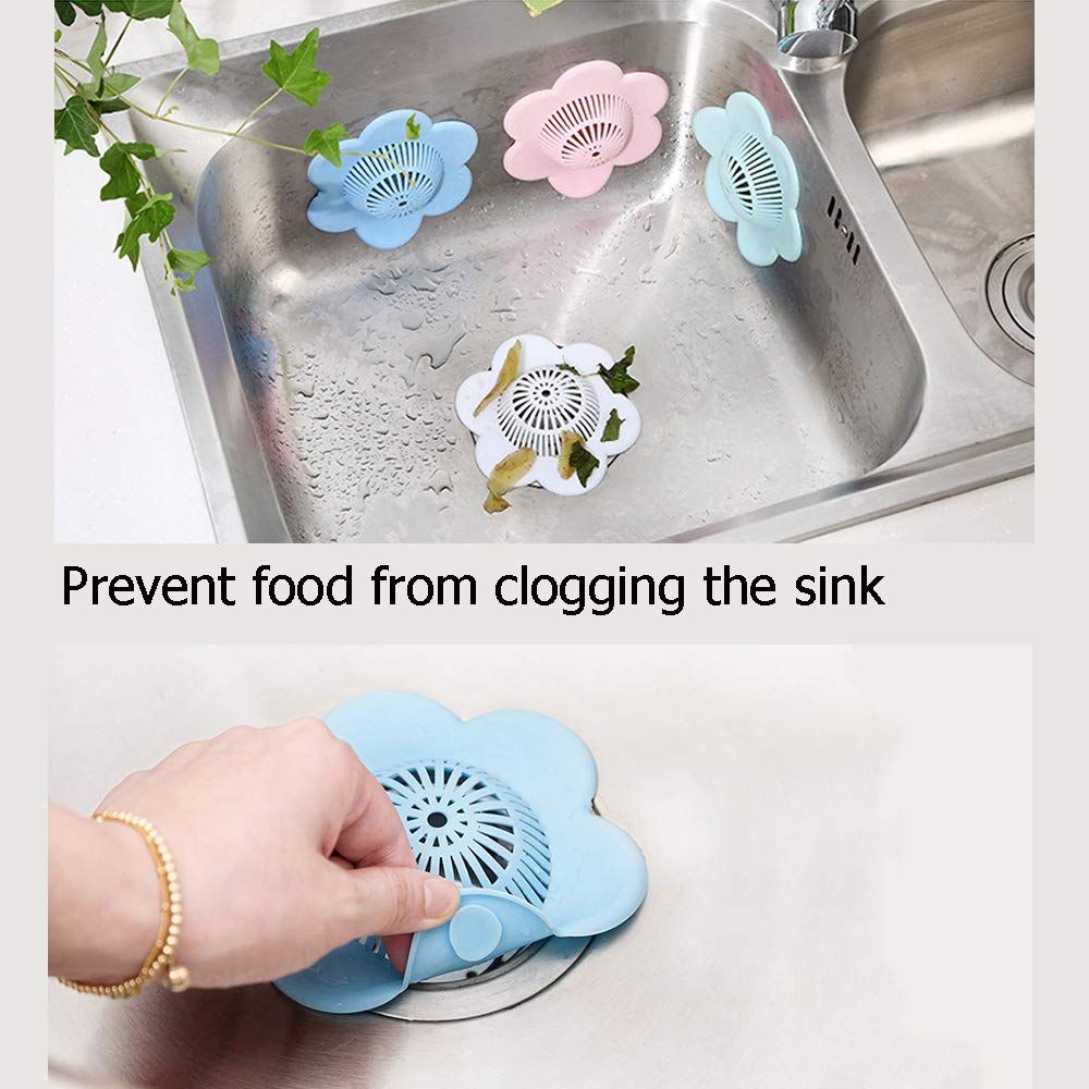 Hair Catcher Silicone Hair Stopper Shower Drain Covers with Suction Cups Suit view 4