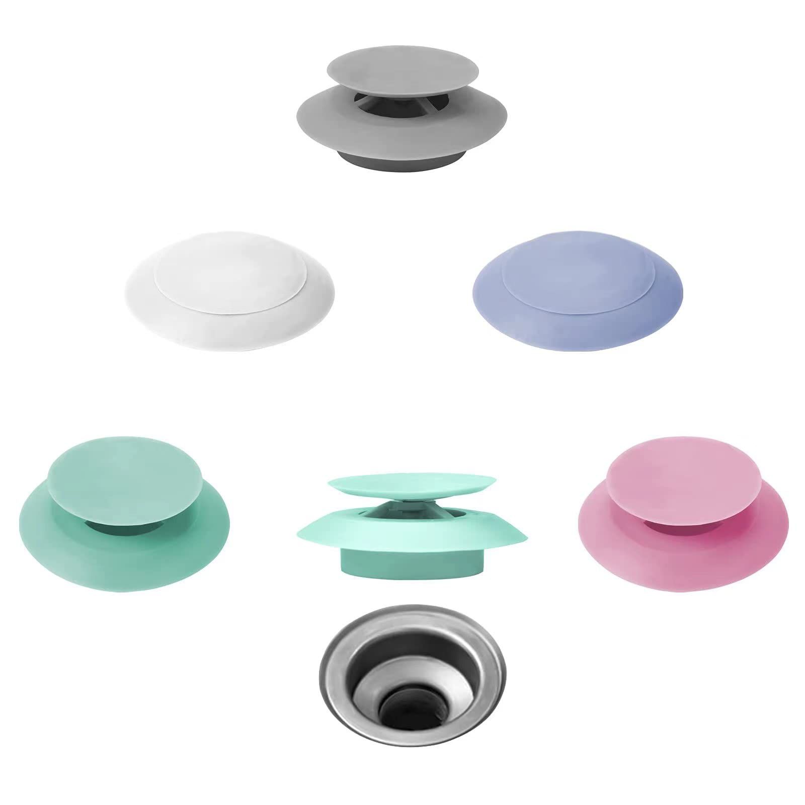 5 Packs Sink Stopper Silicone Bathtub Stopper