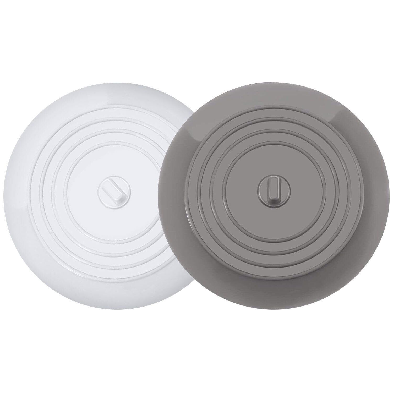 Set of 2 Silicone Tub Stoppers - 5.9 Inches Sink Stoppers - Flat Bathtub Drain