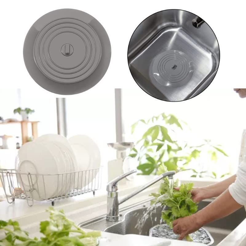 Set of 2 Silicone Tub Stoppers - 5.9 Inches Sink Stoppers - Flat Bathtub Drain view 4