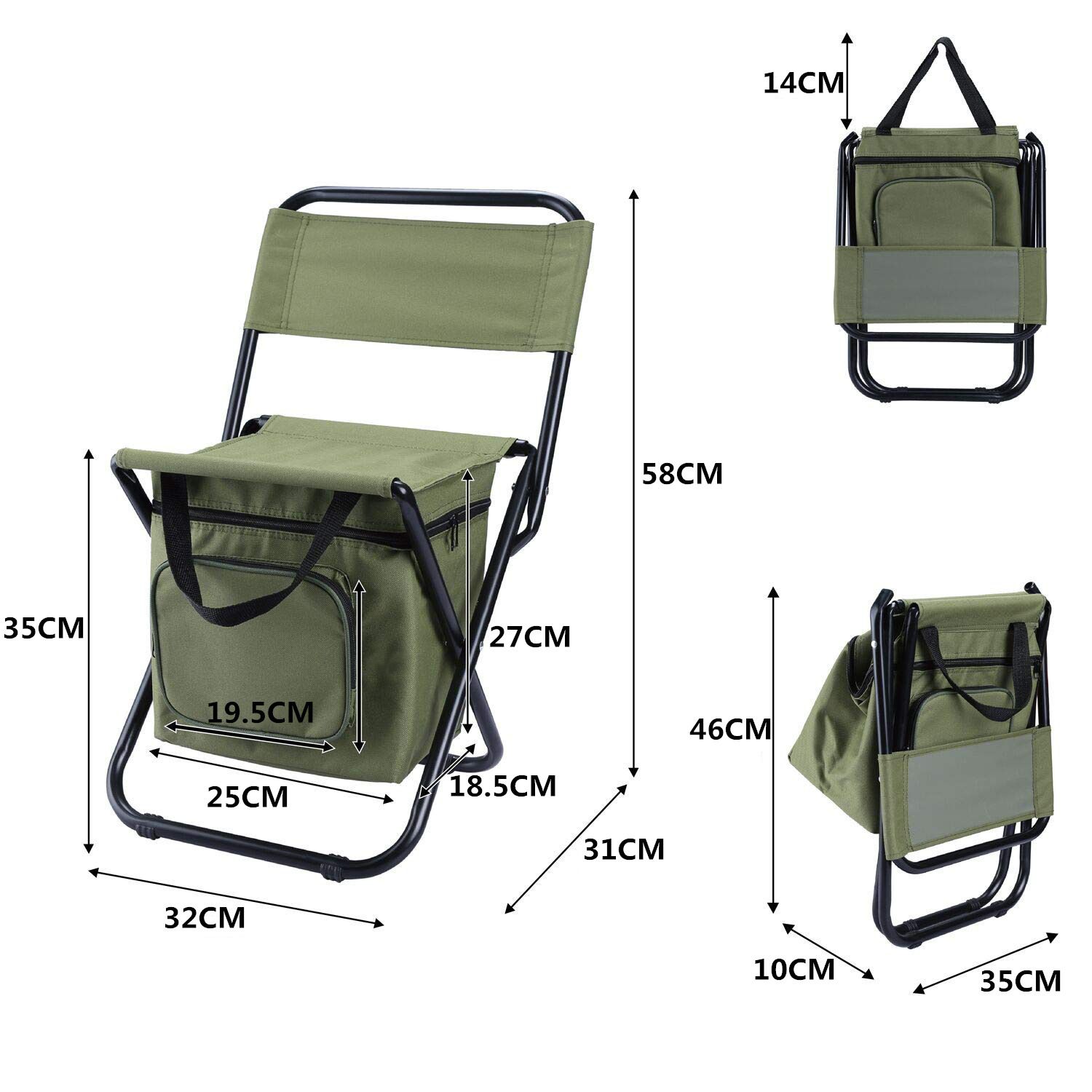 Outdoor three in one leisure camping and fishing chairs Fishing Chair with view 2
