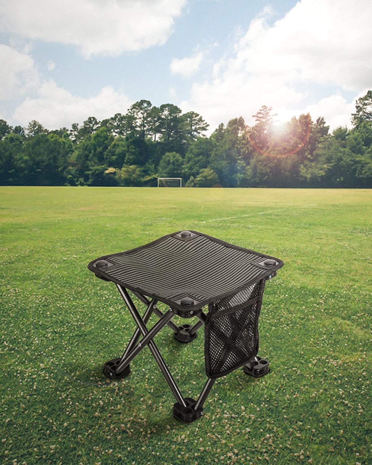 Lightweight Portable Compact Small Camping Folding Stool with Pocket for view 4