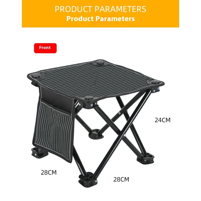 Lightweight Portable Compact Small Camping Folding Stool with Pocket for view 5
