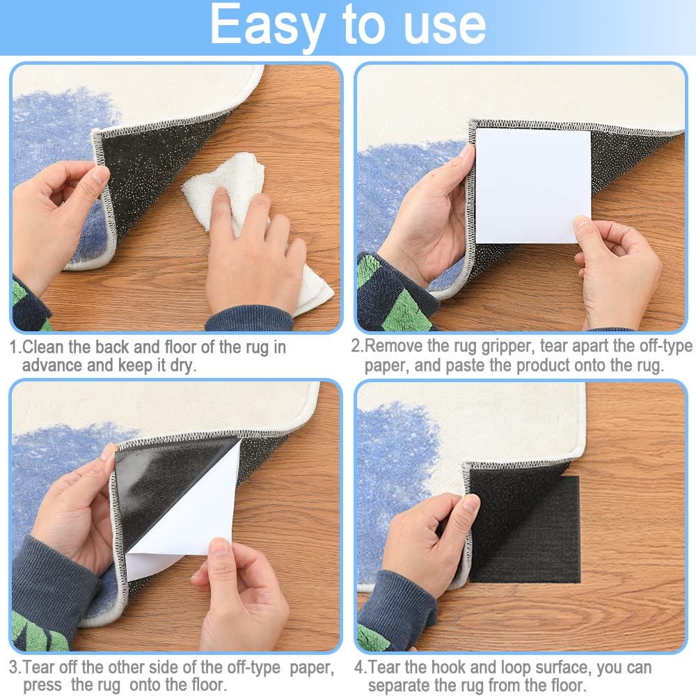 Invisible sofa cushion holder Rug Anchors Carpet Hook and Loop Non-Slip Mat view 4