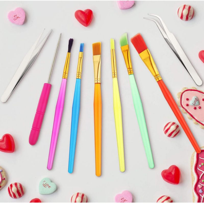 14 Pieces Cake Decorating Tool Set Cookie Tools Decorating Kit Brushes Scriber view 2