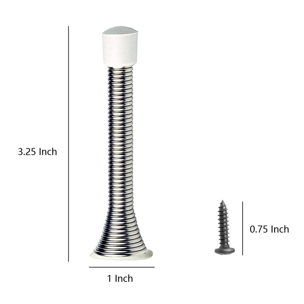 12 Pack Spring Door Stops 3 1/4" Flexible Heavy Duty Spring Door Stopper with view 5