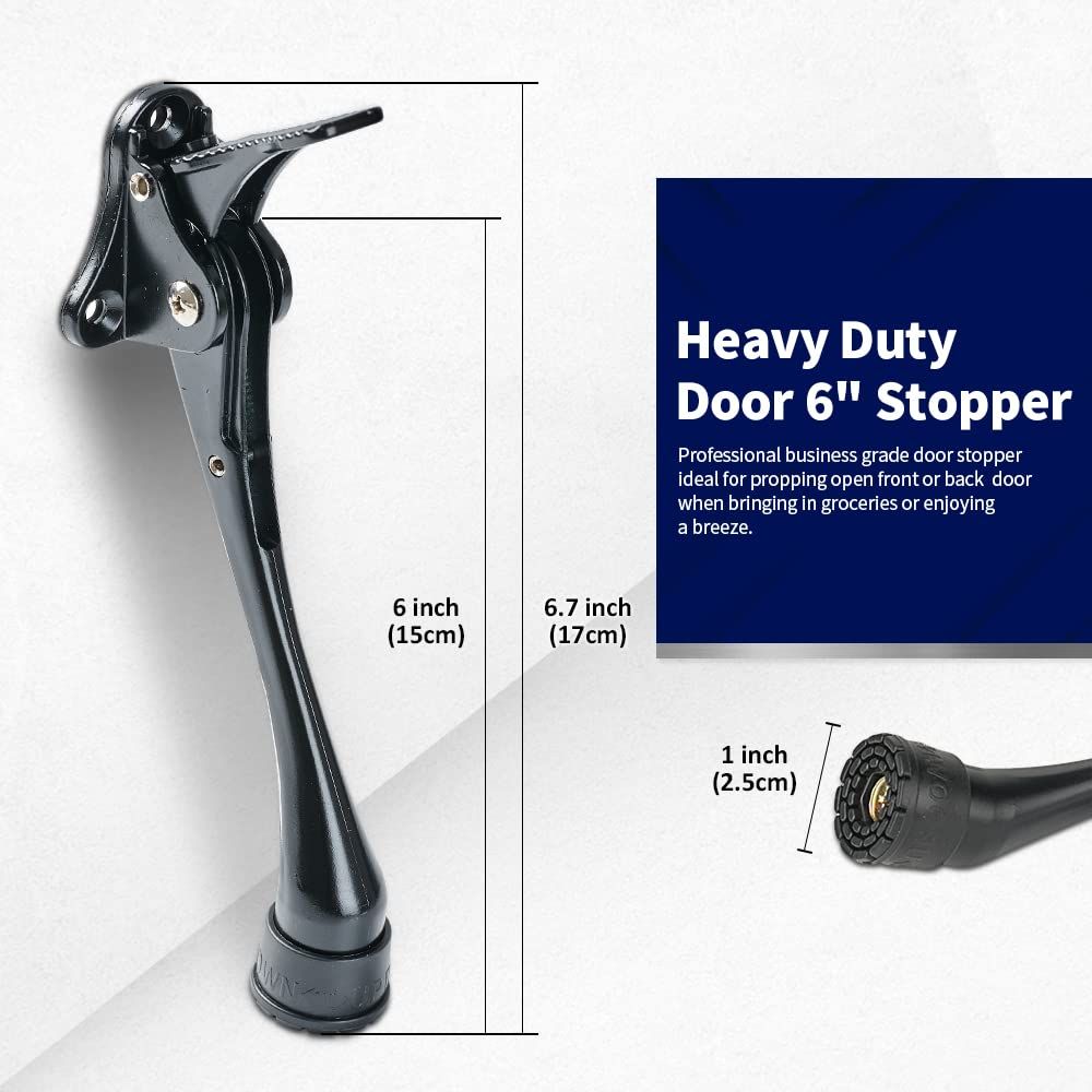 Kickdown Door Stopper, 6-Inch Commercial Heavy Duty Door Stop Holder Kick Door view 3
