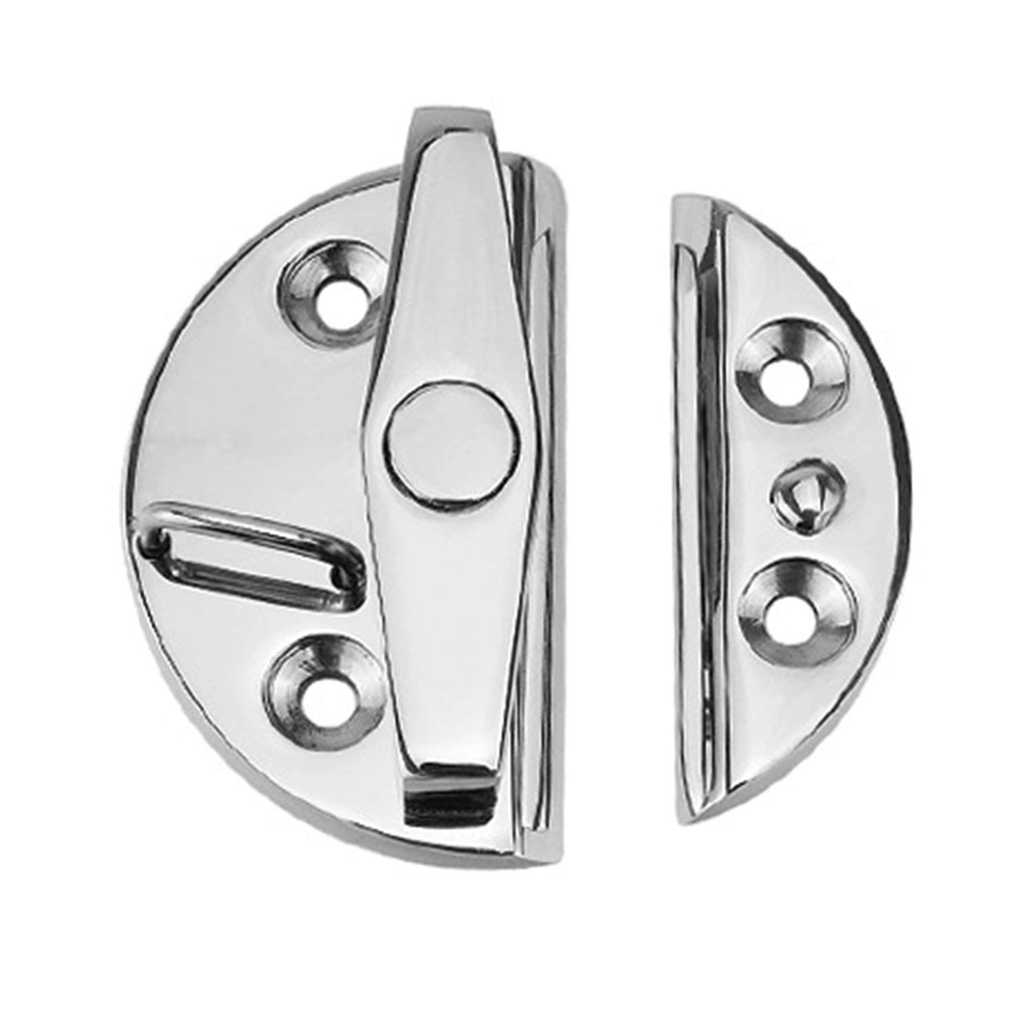 Marine Grade 316 Stainless Steel 2-1/4" (57mm) Turn Twist Button Door Catch view 2