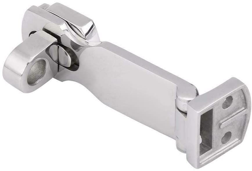 MARINE Grade Stainless Steel 3" Heavy Duty Door Hasp with Turning Padlock Eye view 4