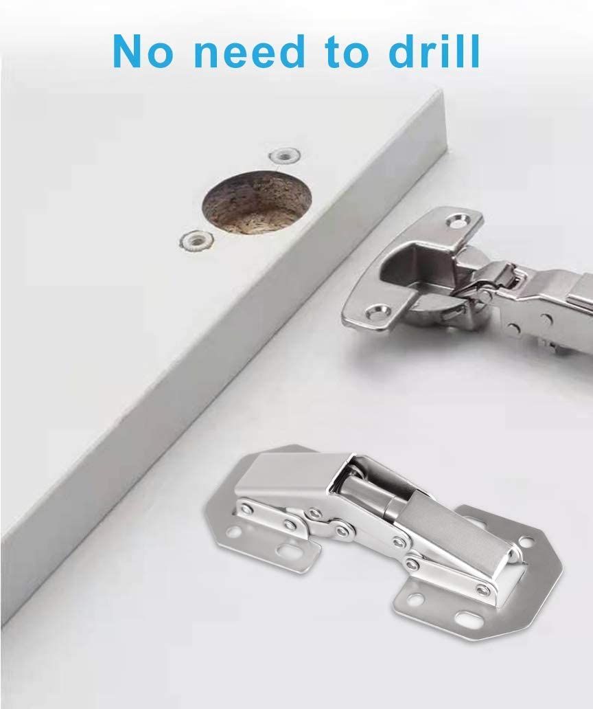 4-Pack Hidden Hinges for Cabinet Doors Frameless view 4