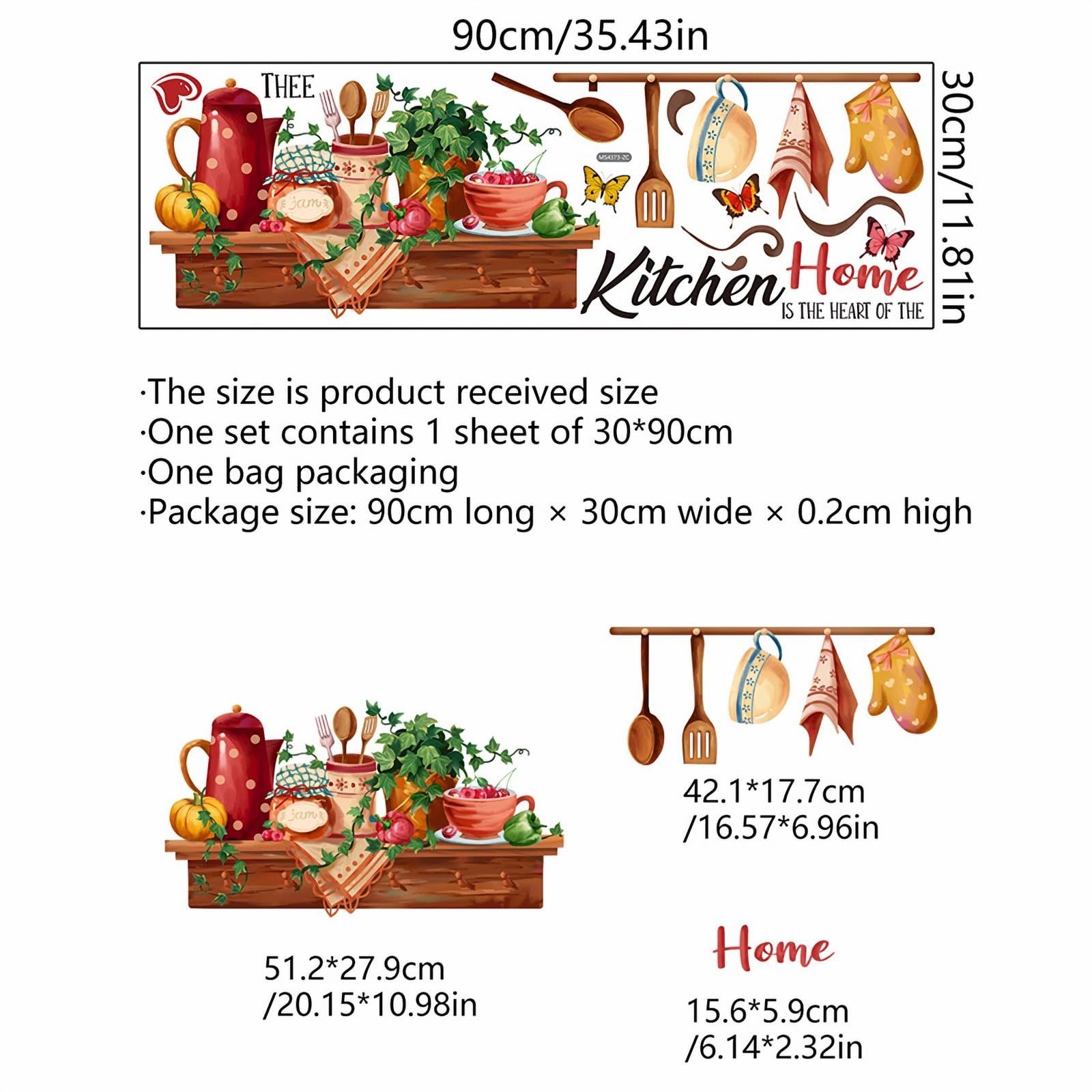 Bowl Kitchenware Utensil Shelf Wall Stickers view 4