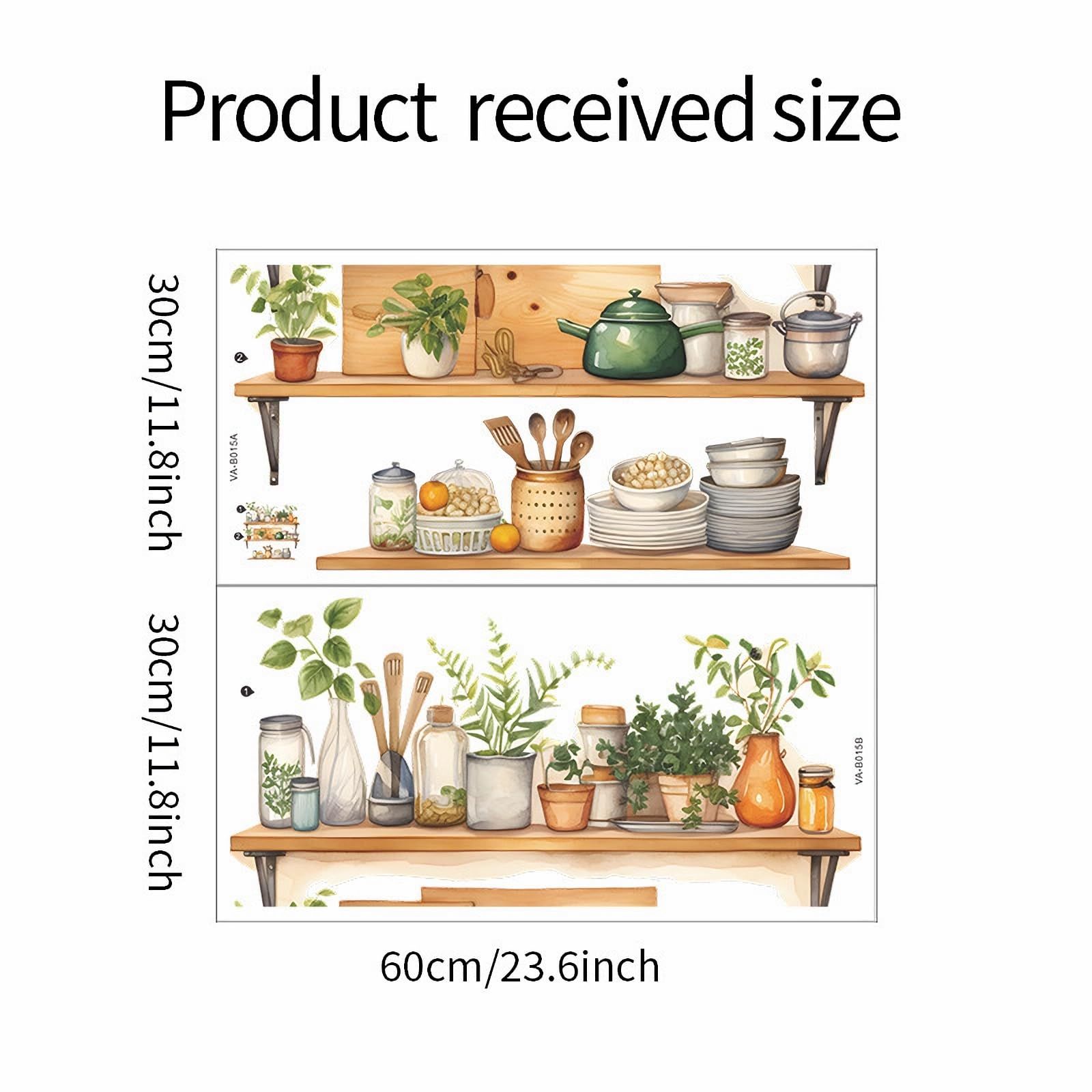 Bowl Kitchenware Utensil Shelf Wall Stickers view 2