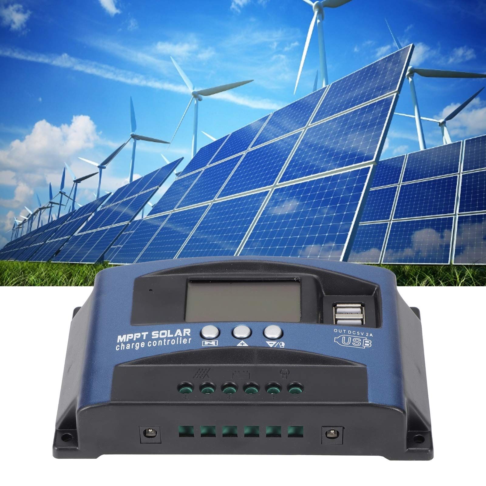 Solar Charge Controller 12/24V-30A Solar Panel Charge Controller MPPT view 4