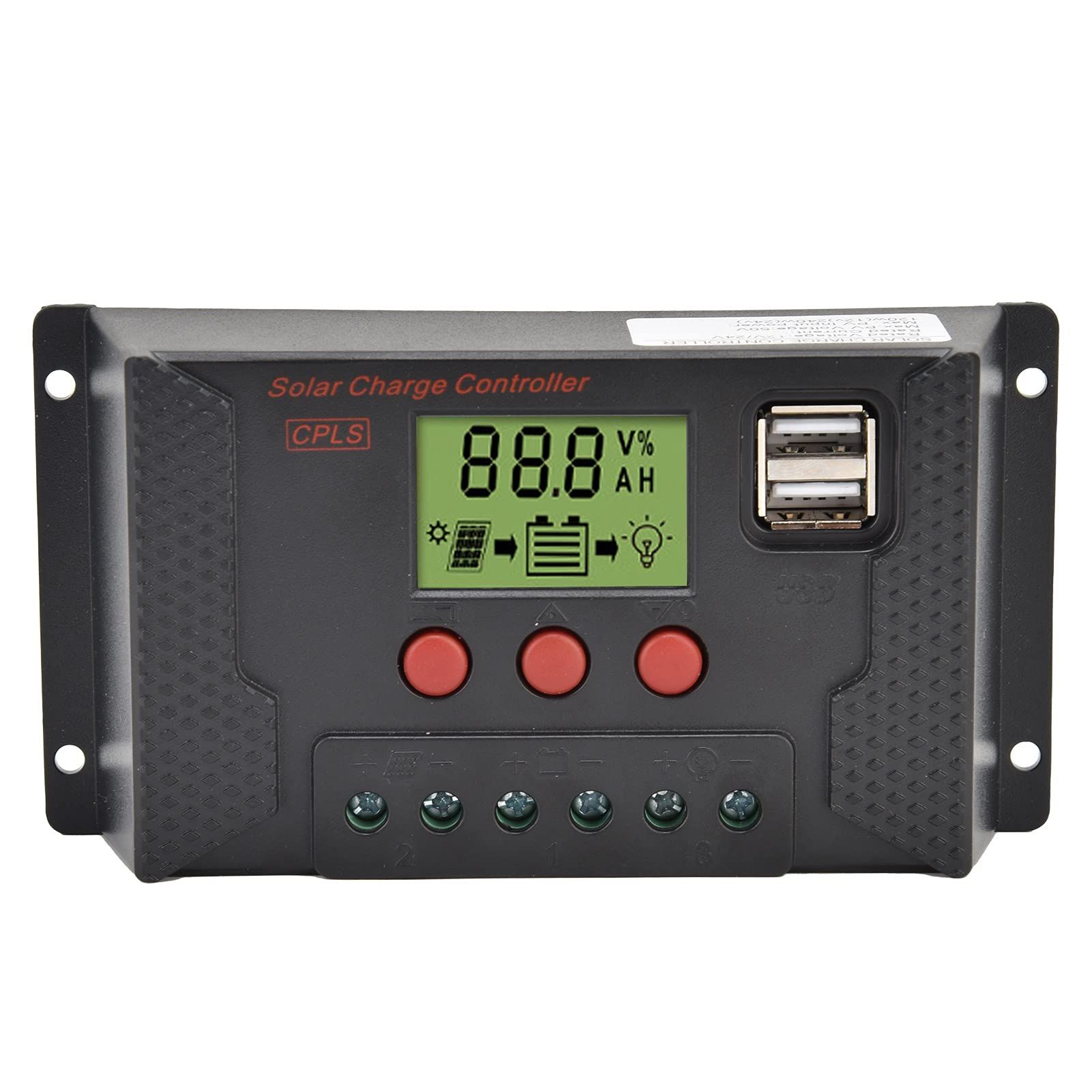 30A Solar Charge Controller LCD Auto Solar Power Panel Regulator MPPT Dual USB — image 1