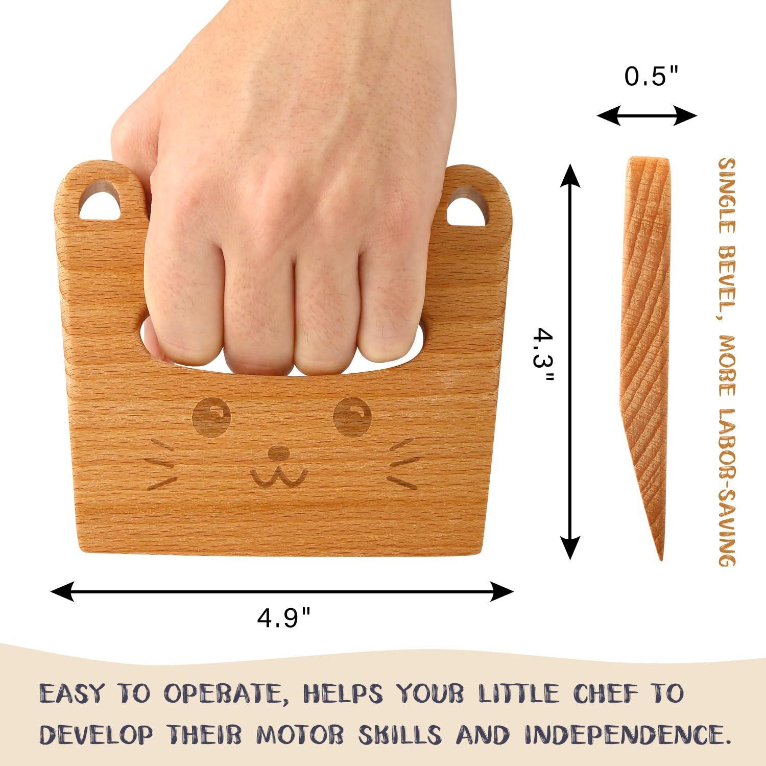 Wooden Kids Knife for Cooking and Cutting Fruits view 3