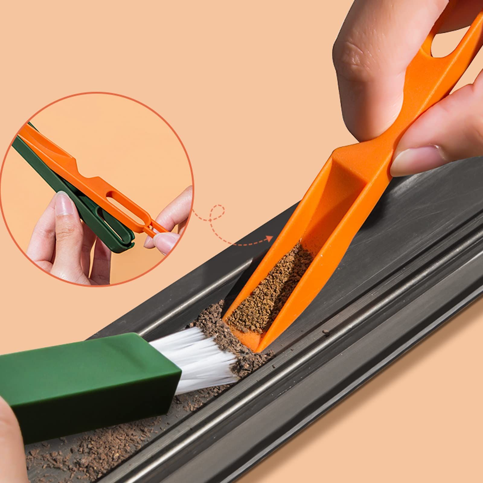 Gap Cleaning Brush Hand-held Crevice Cleaning Tools Grout Cleaner Brush Window view 2