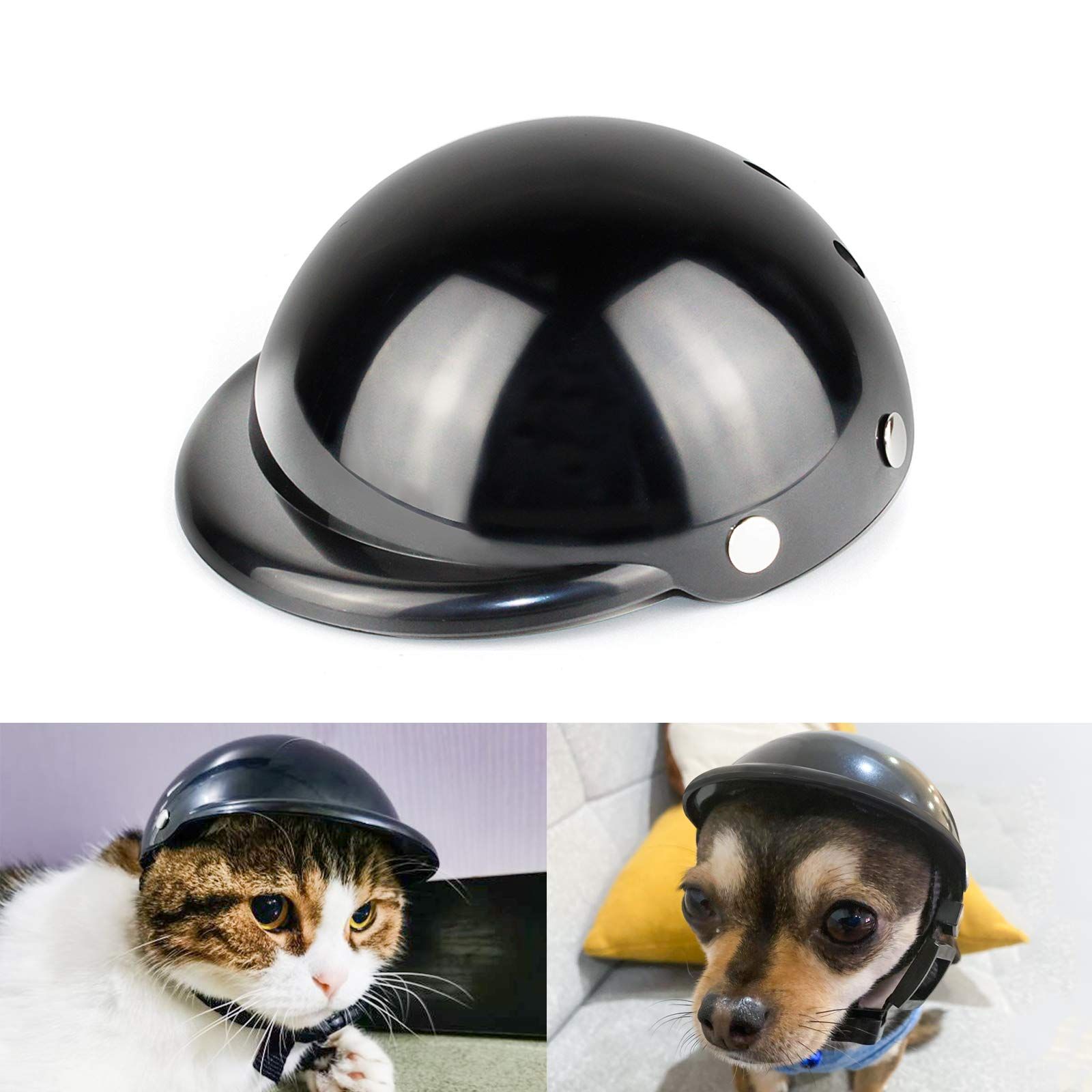Small Pet Dog Helmet Cat Helmet Motorcycle Pet Hard Hat Outdoor Bike Pet Cap — image 1