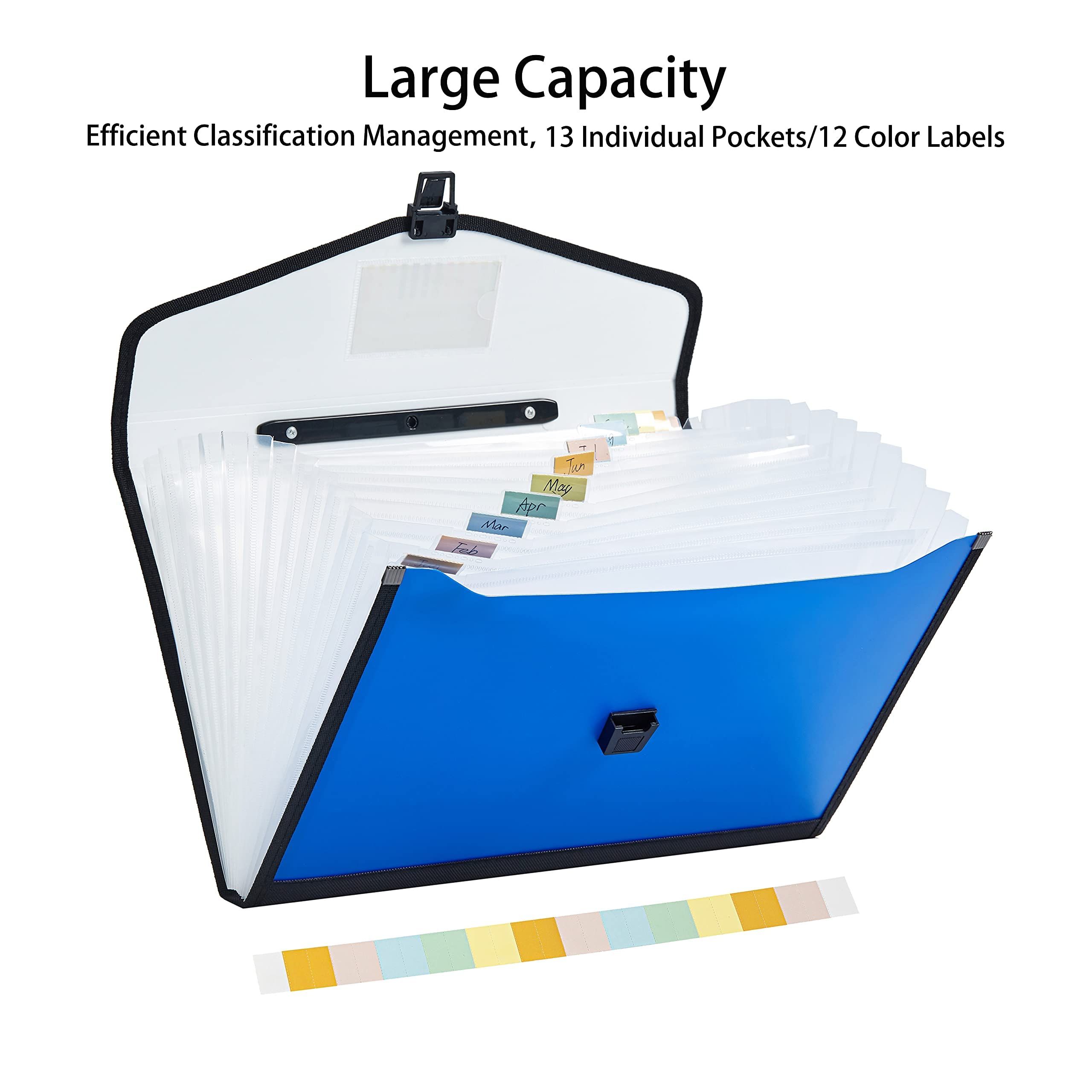 13-Pockets Expanding File Folder with Handle view 2