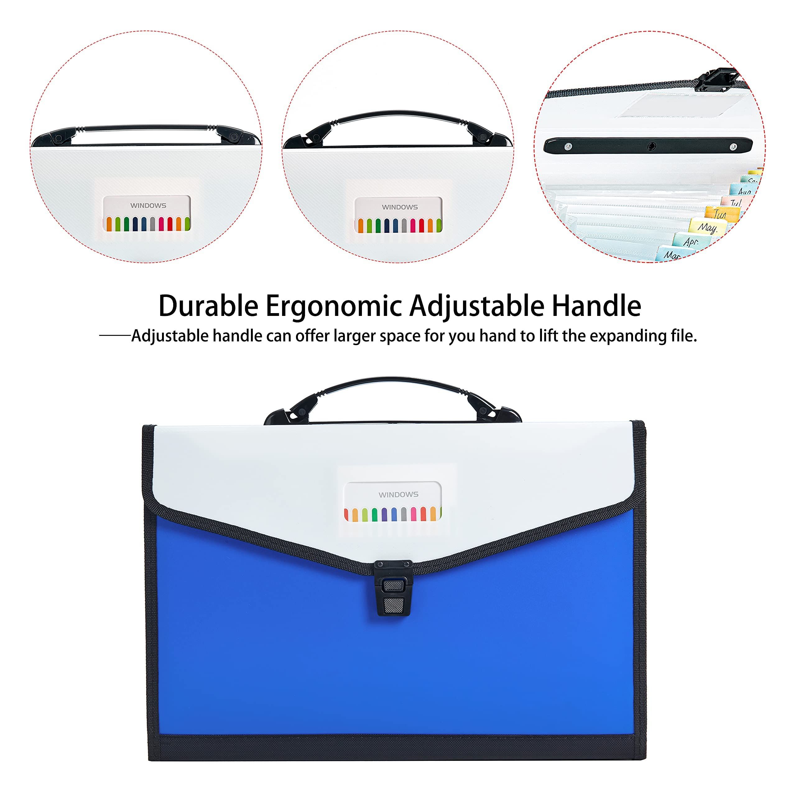 13-Pockets Expanding File Folder with Handle view 4