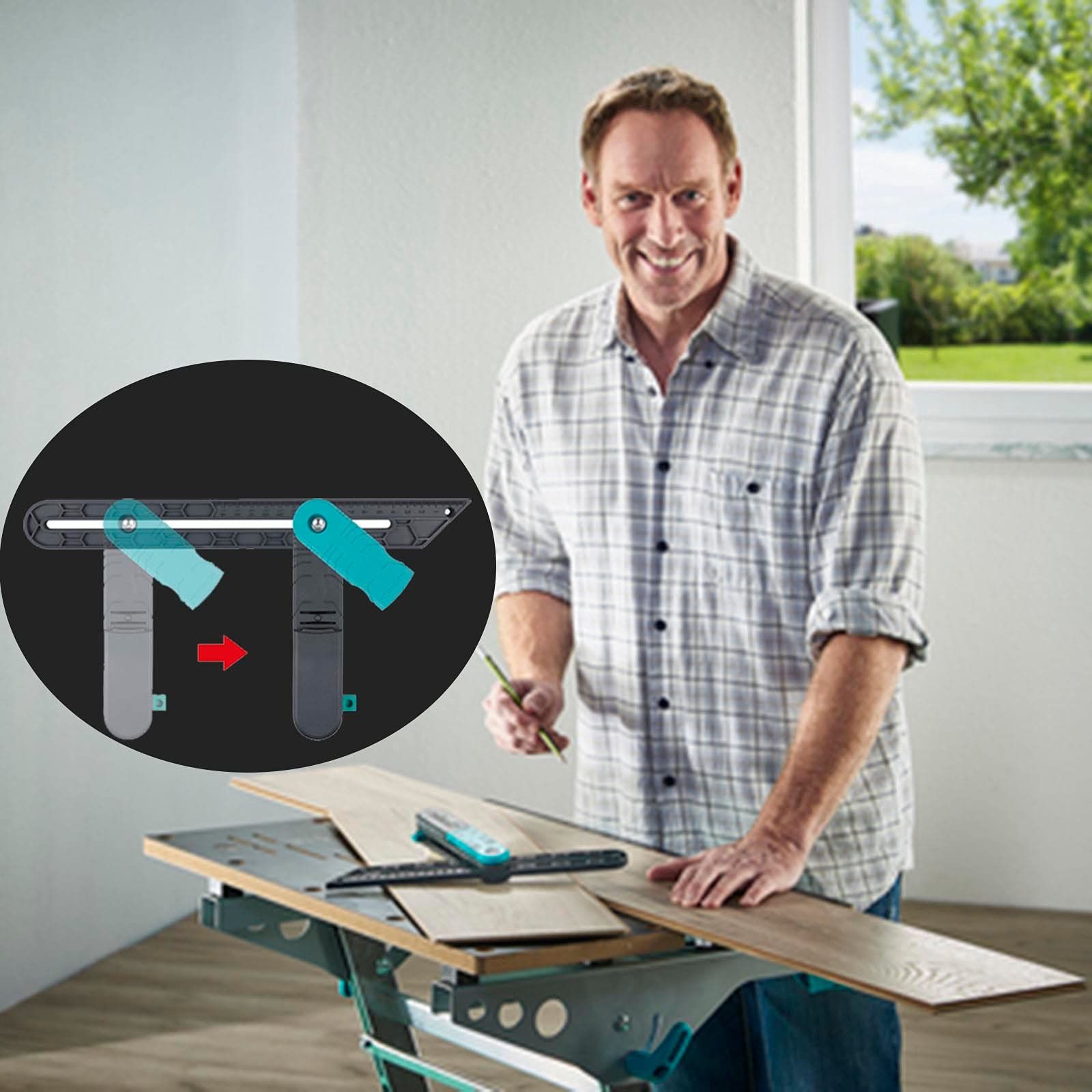 Angle Measure Tool,Digital Angle Finder Tool,Woodworkers Edge Ruler view 2